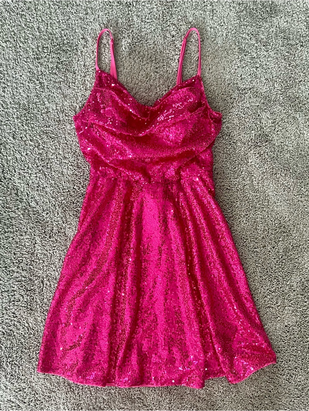 Hot Pink Sequin Party Dress Size Medium